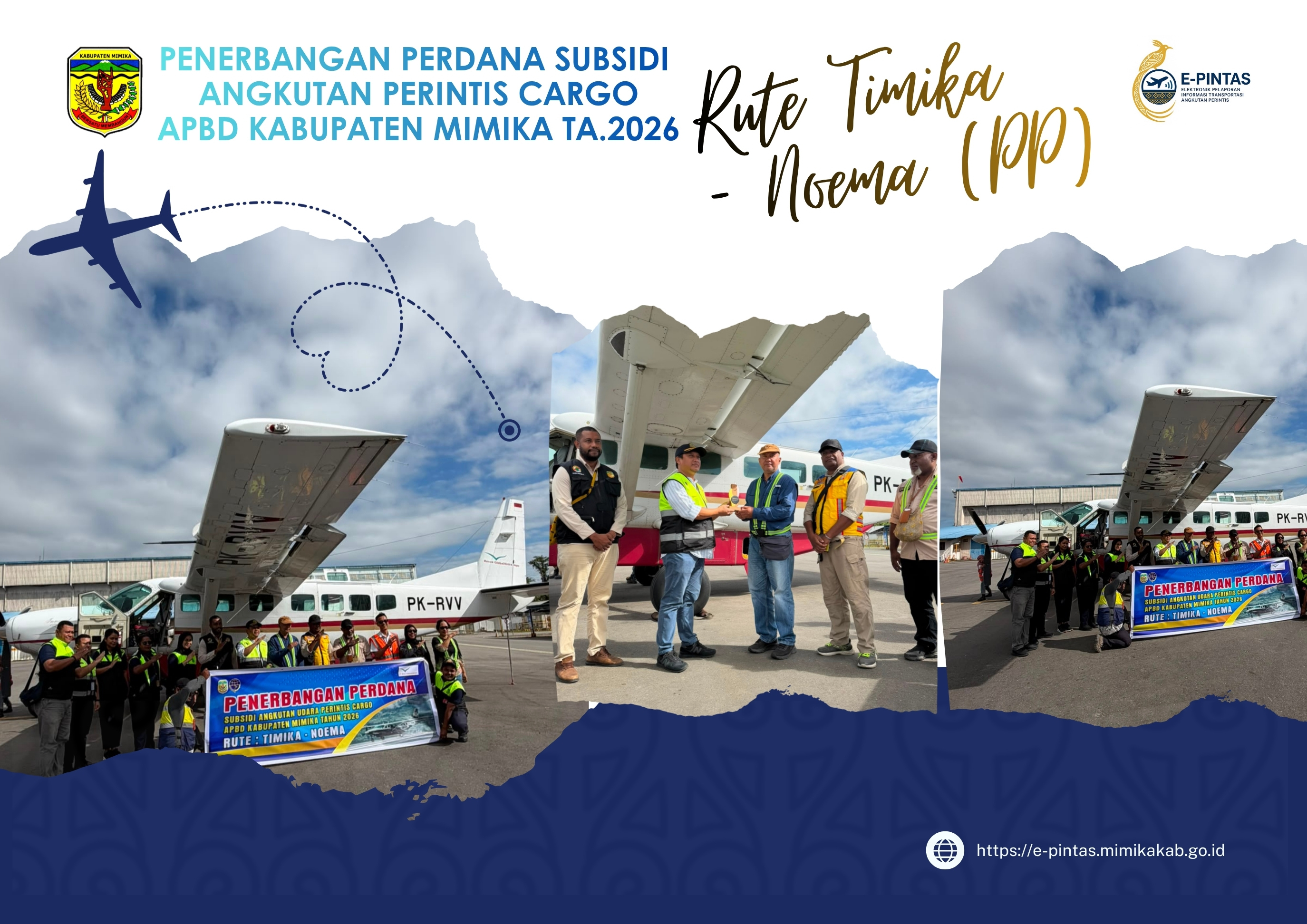 Pelaksanaan Penerbangan Perdana Subsidi Angkutan Perintis Kargo 1 (Satu) Rute